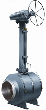 Underground ball valve with stem extension for oil pipe line as pipe fitting